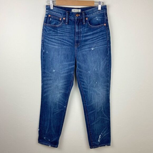 Madewell Classic Straight Light Distressed Jeans in Croston Wash - Picture 3 of 9